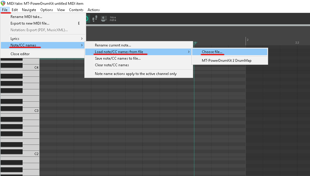 reaper latency with mt power drum kit